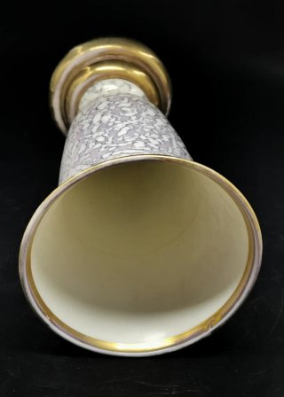Magnífico jarrón Savoy 50's, diseño moteado y oro