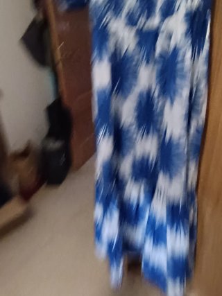 Vestido Verano Estampado Azul y Blanco
