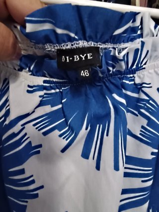 Vestido Verano Estampado Azul y Blanco