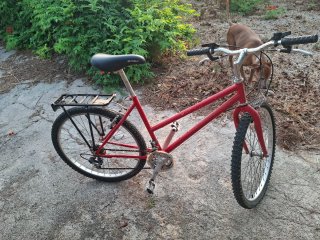 Bicicleta de Montaña Roja Antigua
