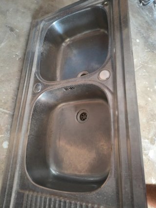 Fregadero doble de acero inoxidable