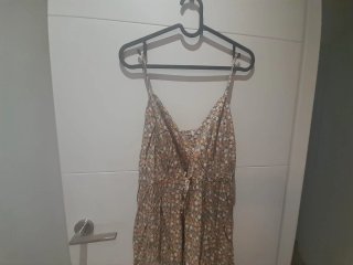 Vestido estampado floral beige