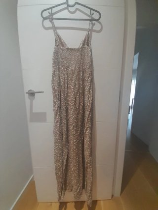 Vestido estampado floral beige