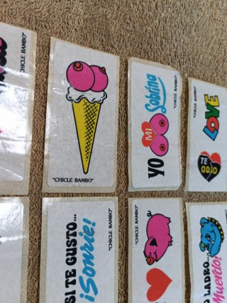 Lote 10 Pegatinas Chicle Bambo