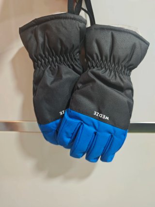 Guantes de Nieve Wedze Negro y Azul de niño