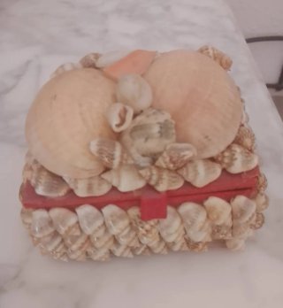 Joyero Corazón Conchas Años 80 Original