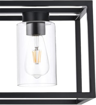 Lámpara de Techo Industrial cristal 3 Luces 65cm