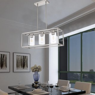 Lámpara de Techo Industrial cristal 3 Luces 65cm