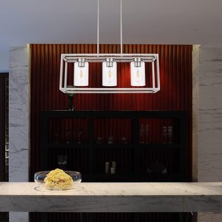 Lámpara de Techo Industrial cristal 3 Luces 65cm