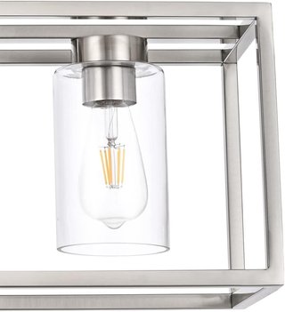 Lámpara de Techo Industrial cristal 3 Luces 65cm