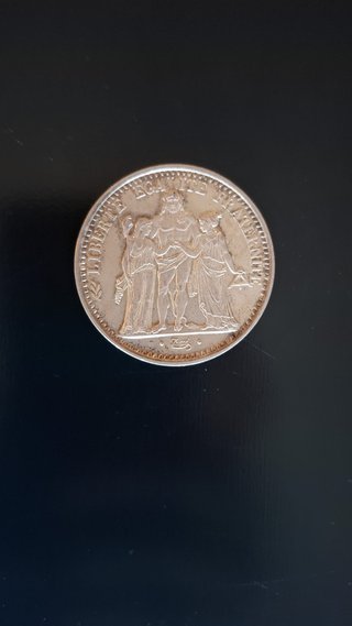 Moneda Plata 10 Francos Hércules 1967