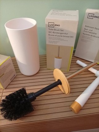 Lote 7 Accesorios Baño Livarno Madera