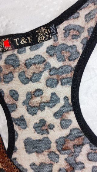 Camiseta sin mangas con estampado de leopardo
