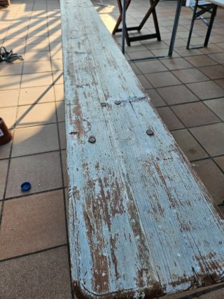 Mesa y 2 Bancos Jardín KESSER Madera