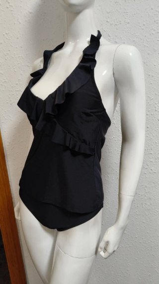 Tankini negro con volantes, excelente calidad