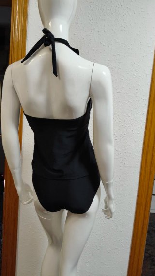 Tankini negro con volantes, excelente calidad