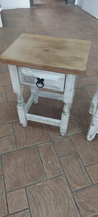 Mesitas de noche rústicas madera