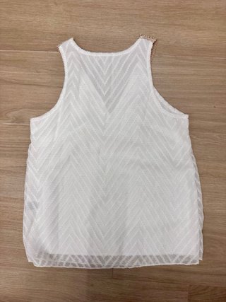 Blusa blanca y beige talla XS