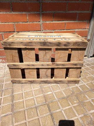 Caja de madera antigua Mercabarna Vintage