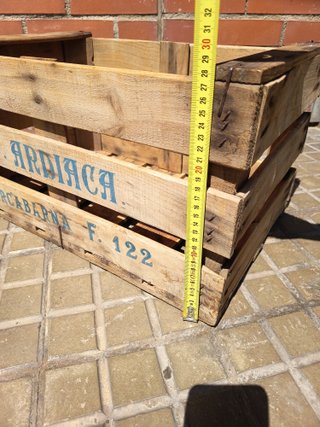 Caja de madera antigua Mercabarna Vintage