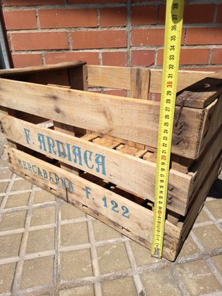 Caja de madera antigua Mercabarna Vintage