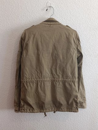 Chaqueta Militar / Motera Verde Caqui con Parches