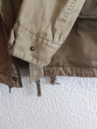 Chaqueta Militar / Motera Verde Caqui con Parches