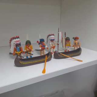 Playmobil Indios Set 6 Figuras + Canoas