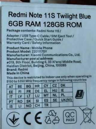 Xiaomi Redmi Note 11S Azul