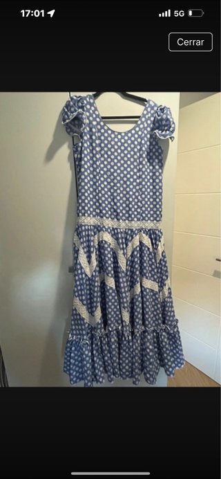 Bata Rociera Azul y Blanco
