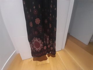 Vestido negro estampado floral