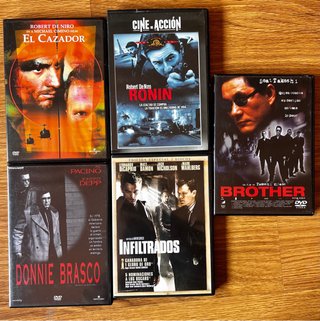 Lote 5 Películas DVD Acción/Crimen