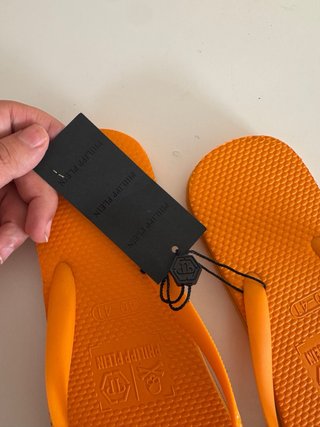 Chanclas Philipp Plein Naranja Talla 40-41