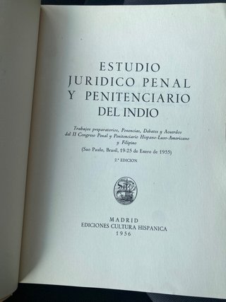 Libro Jurídico-Penal y Penitenciario del Indio