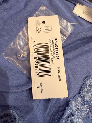 Camicia da notte pizzo blu/viola