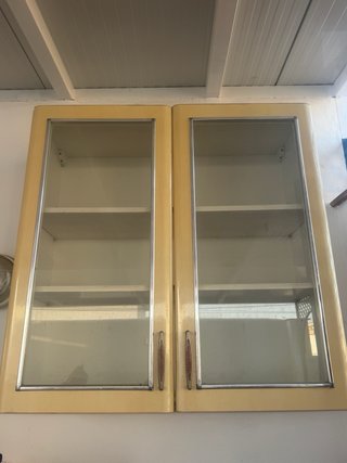 Mueble alto cocina cristal y metal
