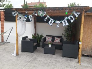 Conjunto de Muebles de Jardín Negro/Gris