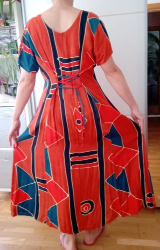 Vestido largo estampado