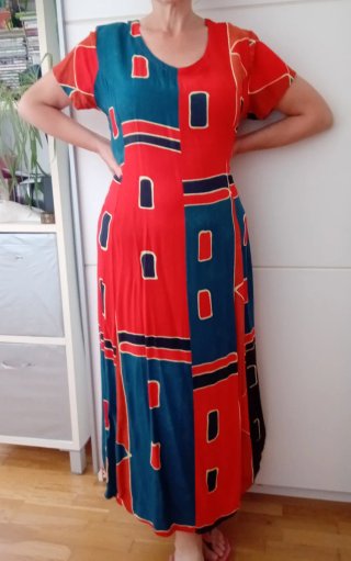 Vestido largo estampado
