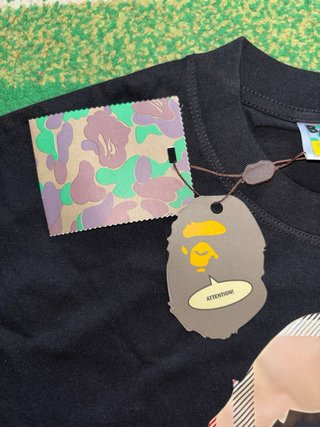 Maglietta Bape Nera con Logo A Bathing Ape