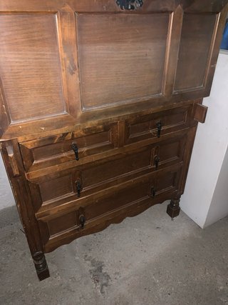 Buró secreter antiguo de madera