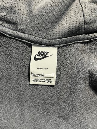 Sudadera Nike Gris con Detalles Azules
