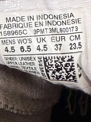 Converse All Star Grigio Tg 37