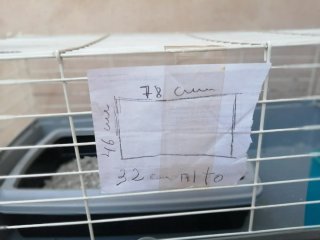 Jaula para conejo/hámster con comedero