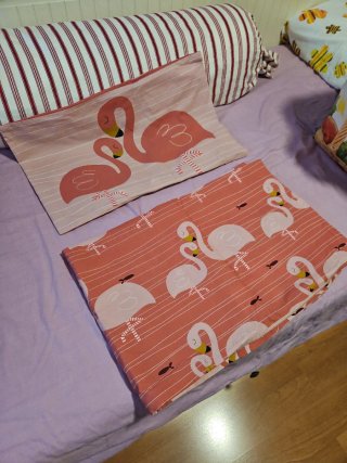 Funda Nórdica y Funda Almohada Cuna Ikea Flamencos