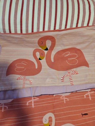 Funda Nórdica y Funda Almohada Cuna Ikea Flamencos