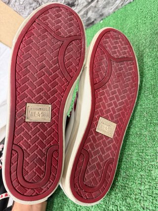 Converse Bianche Rosse Tg 39