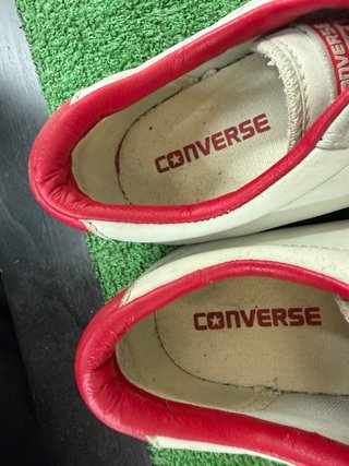 Converse Bianche Rosse Tg 39