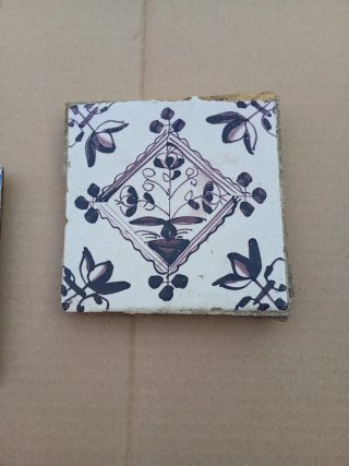 Lote 2 azulejos Delft Holanda S.XIX-XVIII