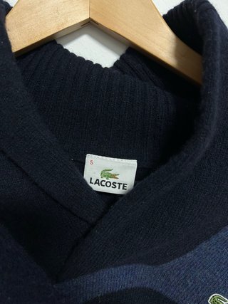 Jersey Lacoste rayas azul y negro